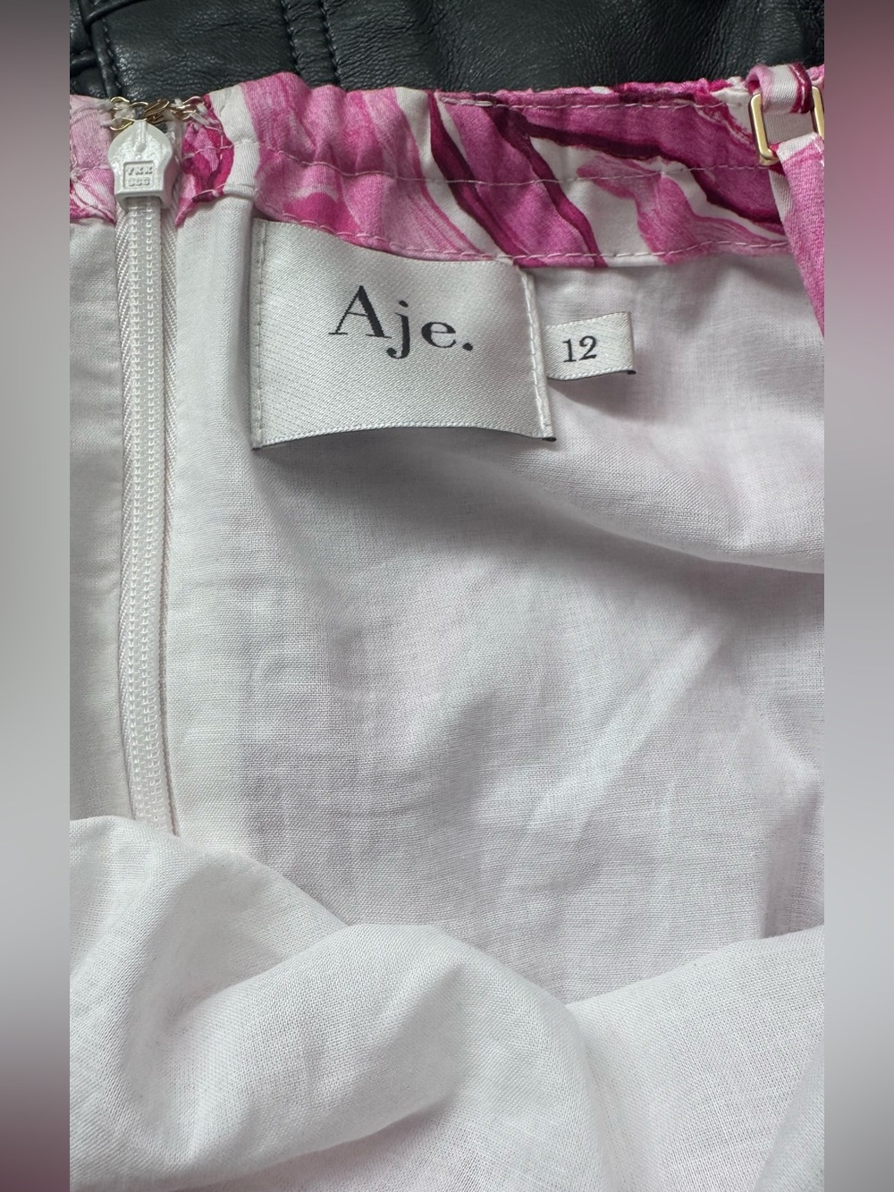 Aje Pink Marble-Print Spaghetti Strap Dress - Picture 3 of 3